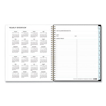 Blue Sky® Baccara Dark Monthly Planner, Baccara Dark Floral Artwork, 10 X 8, Gray-black-gold Cover, 2022 freeshipping - TVN Wholesale